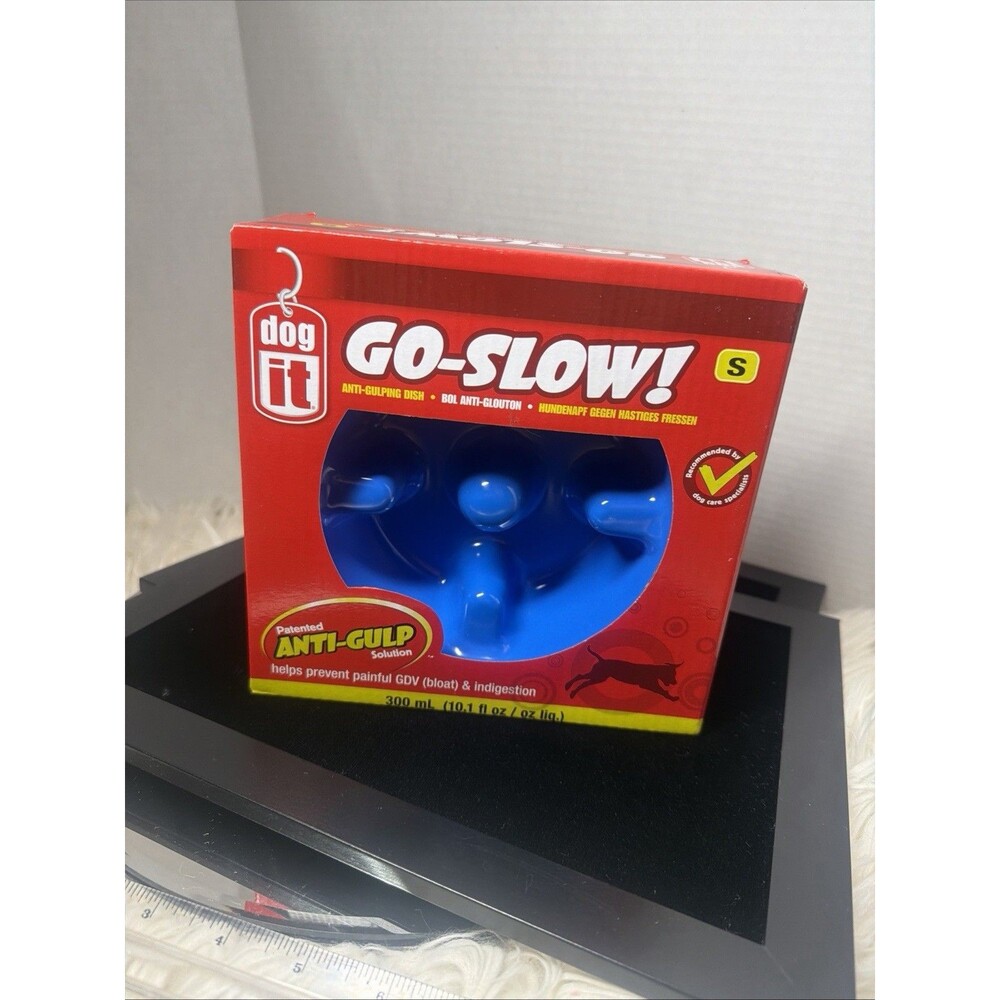 Small Dog It Go Slow Small Anti Gulp Dish Bowl 300mL 10.1oz New In Box